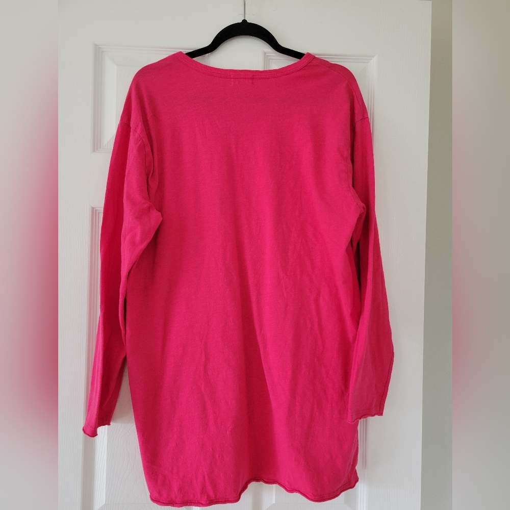 T.La Womens Large Fuchsia Long Sleeve Top - Picture 2 of 5